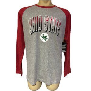 New Ohio State OSU Buckeyes Colosseum Buckeye Nation Gray Red Shirt Men's Large